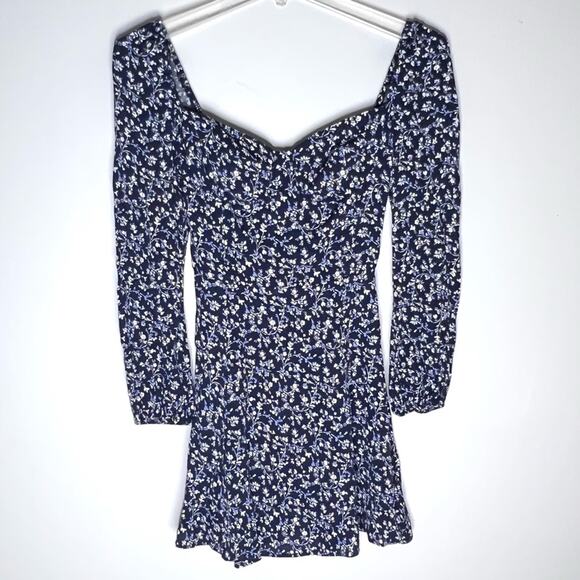 Reformation Sz 0 Mochi Dress in Twilight Floral Blue - Picture 2 of 8